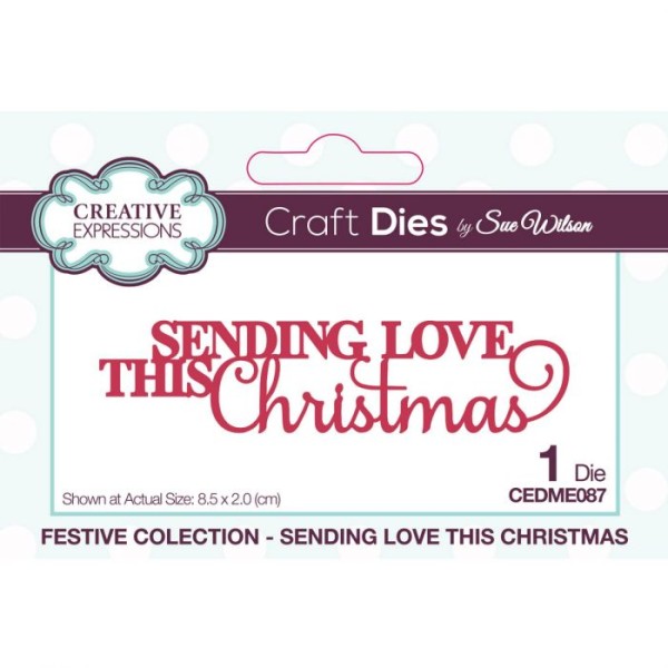 Creative Expressions Stanzform MINI ' SENDING LOVE THIS CHRISTMAS ' CEDME087