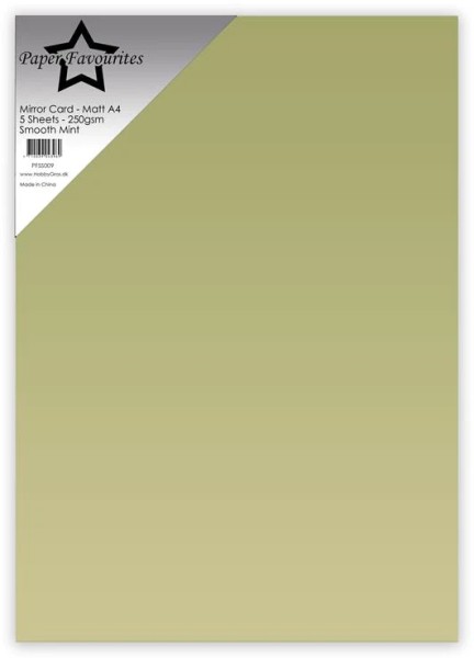 Paper Favourites A4 Mirror Card Mat ' SMOOTHE MINT ' ( 5 Blatt ) PFSS009