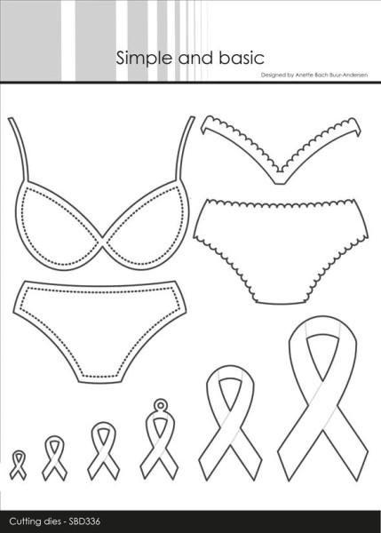 Simple and Basic Stanzform ' Bikini / Bra Set / Ribbon ' SBD336