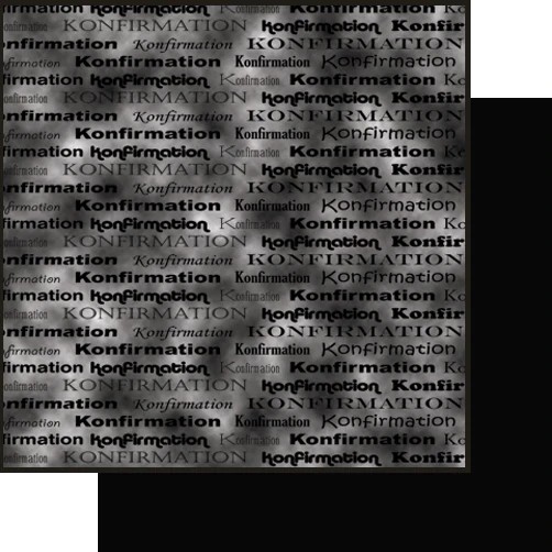 Hobbygros 2-seitiges Scrapbookpapier auf Marmor-Hintergrund + Text ' Konfirmation ' SCHWARZ 2855.26