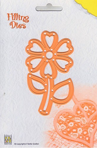 Nellie Stanzform Filling Dies Blume / Flower QD001 ( orange )