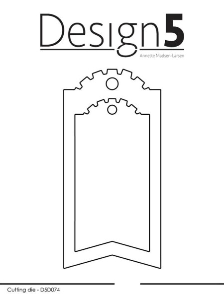 Design5 Stanzform Long Gear Tag D5D074
