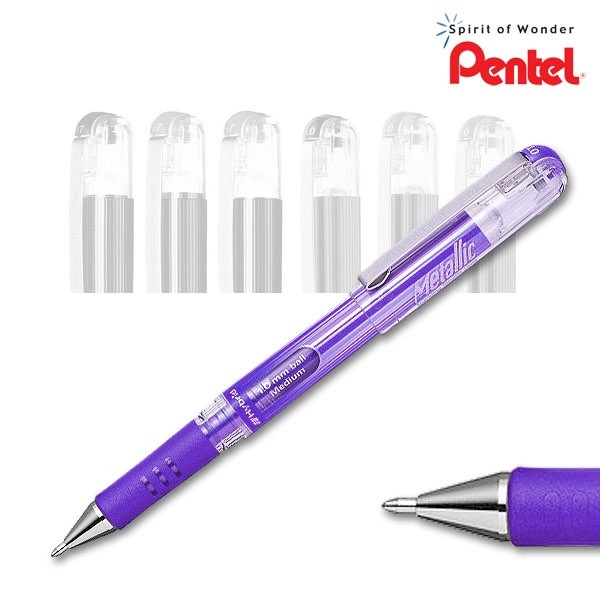 Pentel Stift VIOLETT Hybrid Metallic Sparkling Pigment Gel Ink 1