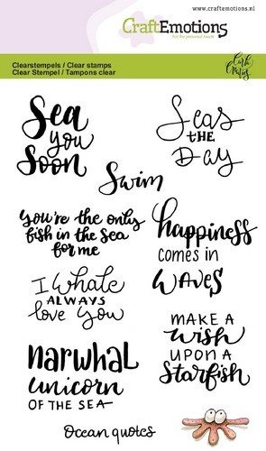 CraftEmotions Clearstempel-Set A 6 Ocean Quotes 130501/1620