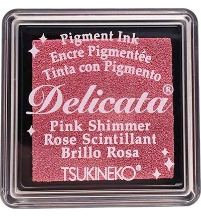 Tsukineko Stempelkissen Delicata Pigment Ink klein PINK SHIMMER ( SILBER ) DE-SML-333