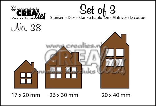 Crealies Set of 3 Häuser Nr. 38 CLSET38