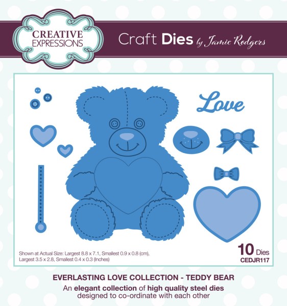 Creative Expressions Everlasting Love Collection - TEDDY BEAR CEDJR117