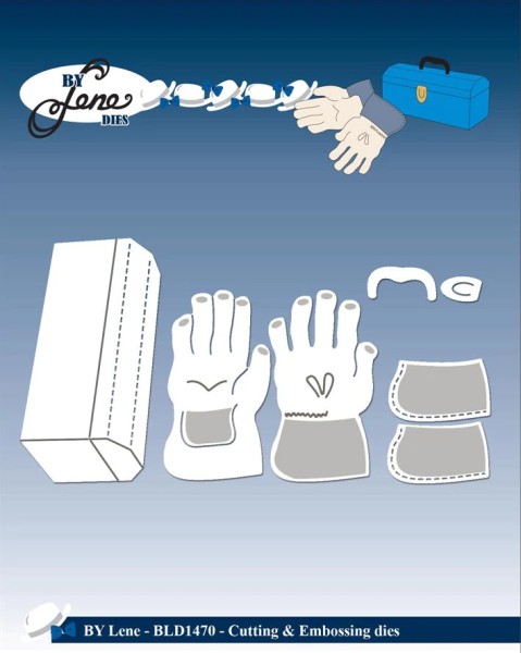 Lene Stanzform Werkzeugkiste u. Handschuhe / Toolbox & Gloves BLD1470