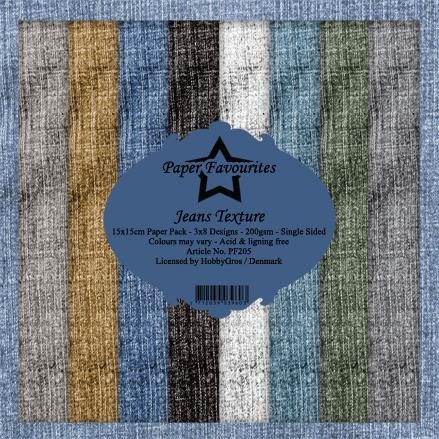 Paper Favourites Paperpad 6 " x 6 " JEANS TEXTURE PF205
