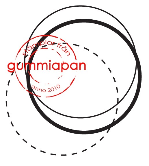 Gummiapan Stempelgummi Kreise übereinander / Blandade cirklar 14091102