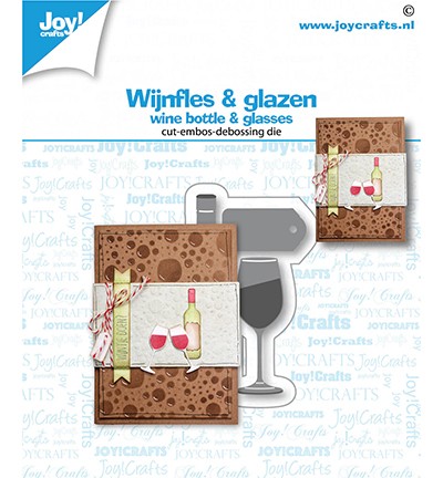 Joycrafts Stanzform Weinflasche u. Gläser / Wine Bottle & Glasses 6002/1613