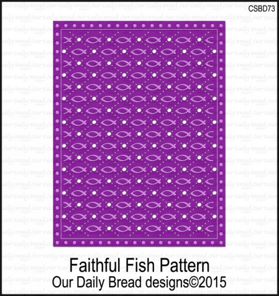 Our Daily Bread Stanz-u. Prägeform Christliche Fische / Faithful Fish Pattern CSBD73
