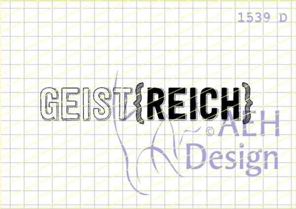 AEH Design Textstempel ' Geistreich ' 1539D