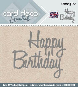 Card Deco Stanzform ' Happy Birthday ' CDECD0004
