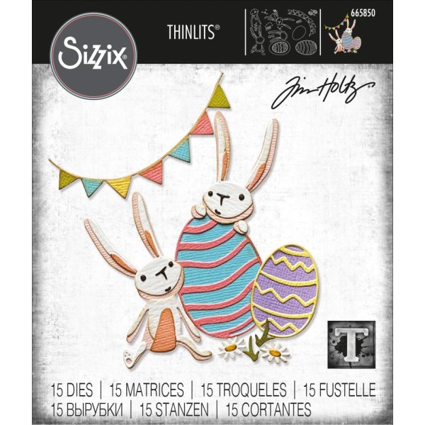 Sizzix Stanzform Thinlits BUNNY GAMES by Tim Holtz 665850