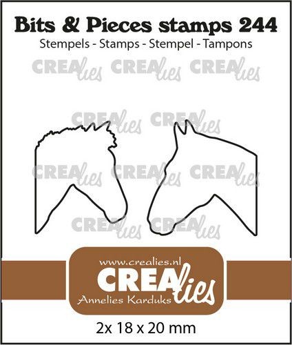 Crealies Clear Stempel Pferdeköpfe Umrisse / Horse Heads Outlines CLBP244