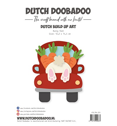 Dutch DooBaDoo Stencil A5 Built Up Art BUNNY FEET 470.784.221