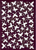Crafts-Too Plastik-Schablone Schmetterlinge / Butterflies 484.139.028 ( pflaume )