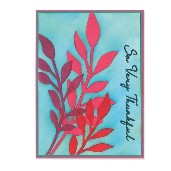 Sizzix A6 Layered Stencils 4PK - Cosmopolitan, Frond by Stacey Park 666589