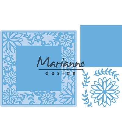 Marianne D Stanz-u. Prägeform Flower Frame Square LR0577