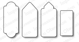 Impression Obsession Stanzform Mini Rectangle Tags 1 DIE013-J