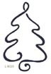 LASTING IMPRESSIONS Metall-Prägeschablone Weihnachtsbaum / swirly tree L 9025