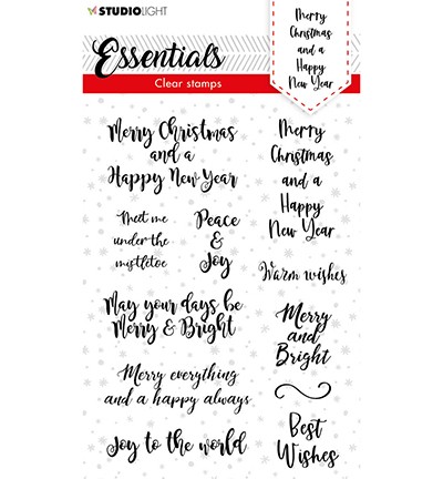 Studio Light Clearstempel-Set A6 Christmas Handletter Merry Christmas ENG Essentials Nr.88 SL-ES-STA