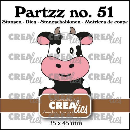 Crealies Stanzform Partz Nr. 51 Kuh / Cow CLPartzz51