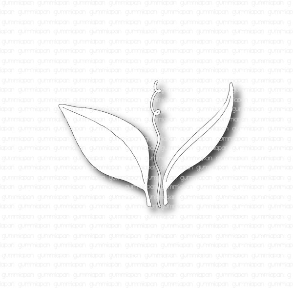 Gummiapan Stanzform Blätter / Små bukettblad D220128