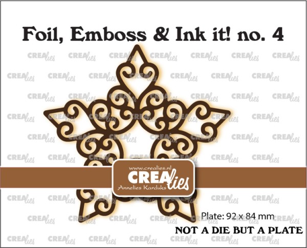 Crealies Foil, Emboss & Ink it! Plates no. 04 Curly Star CLFEI04