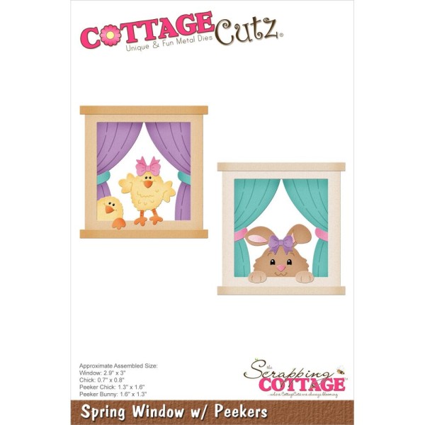 CottageCutz Stanzform Spring Window W/Peekers CC-1008