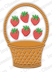 Impression Obsession Stanzform Korb mit Erdbeeren / Strawberry Basket DIE397-L