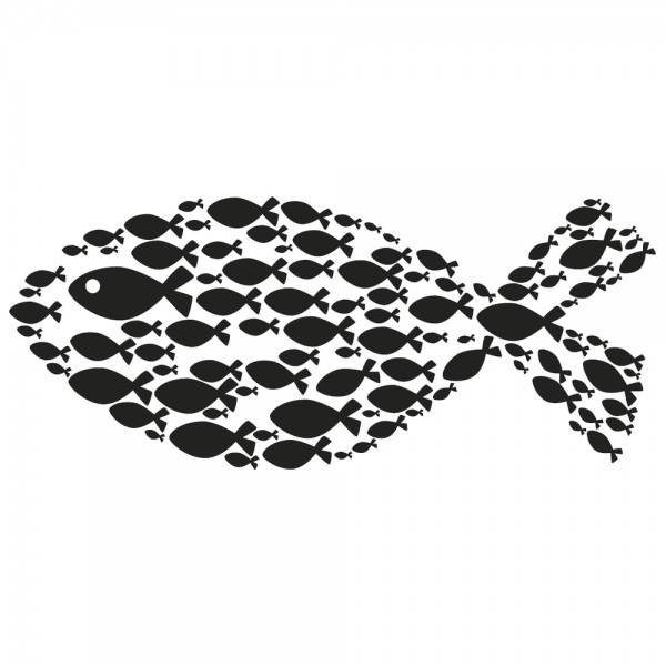 Rayher Holz-Stempel Fisch aus kleinen Fischen 29-114-000