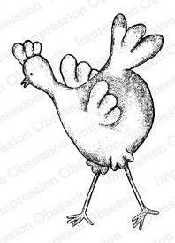 Impression Obsession Cling Stempel Huhn 3 / Chicken 3 E7596-CLIN