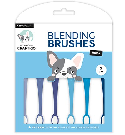 Studio Light Ink Blending Brushes 2 cm soft BLUES Essentials Nr.12 CCL-ES-BBRU12