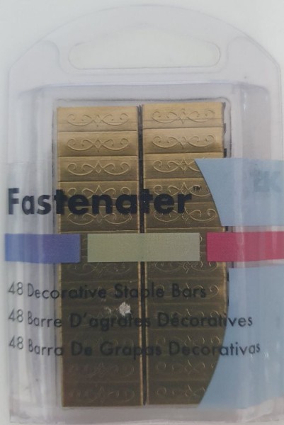 EK Success Fastenater STAPLE BARS Florence BRASS ( 48 Stück ) EKFST0102