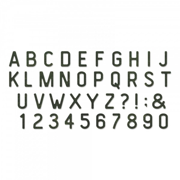 Sizzix Stanzform BIGZ XL Alphabet u. Zahlen 2,5 cm Letterboard 663111