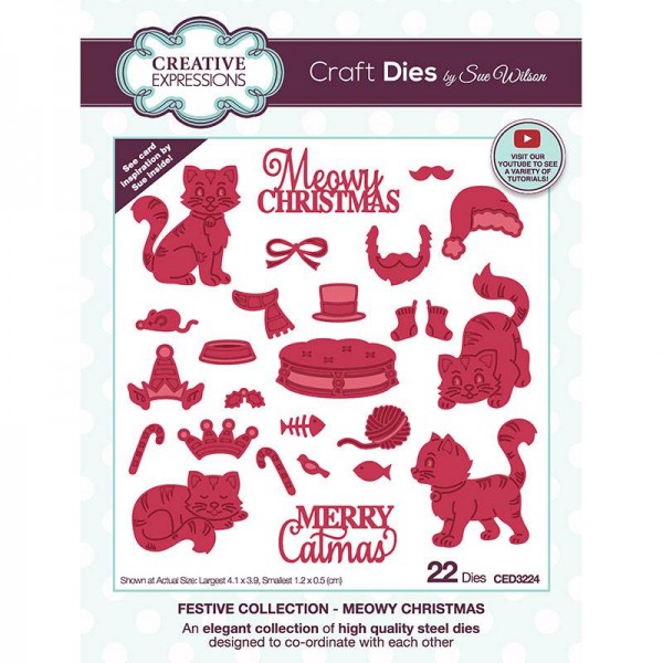 Creative Expressions Stanzform Festive Collection - MEOWY CHRISTMAS CED3224