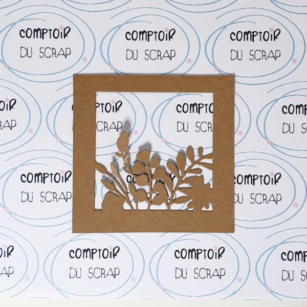 Comptoir Du Scrap Stanzform Quadrat mit Zweigen / Carré multi feuille D0322-VE93