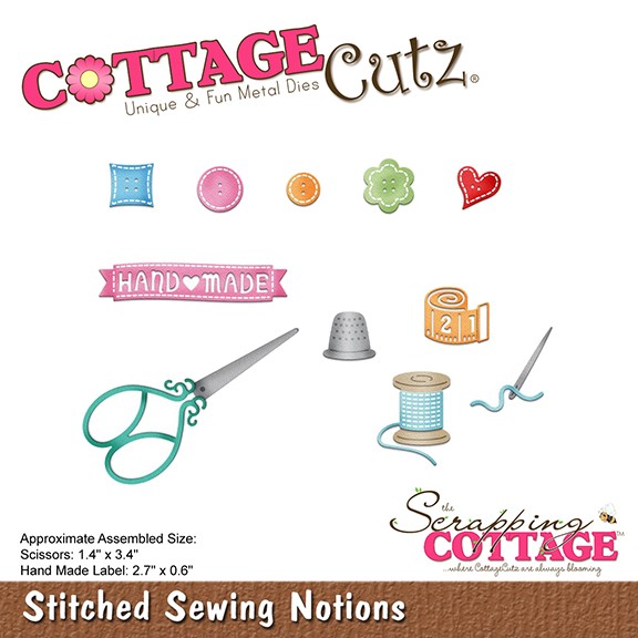 CottageCutz Stanzform Nähzubehör / Stitched Sewing Notions CC-408