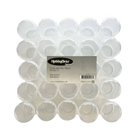 HobbyGros Plastikdosen mit Deckel / Plastic Storage Boxes SS118