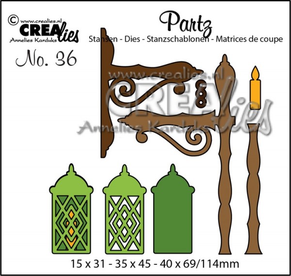 Crealies Partz Nr.36 Laterne klein / Lantern Small CLPartz36