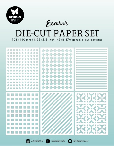 Studio Light Die-Cut Paper Set 10,8 cm x 14 cm SL-ES-PS36