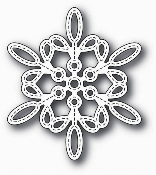 Memorybox Stanzform Schneeflocke mit Nähnaht / Purslane Snowflake Outline 99786