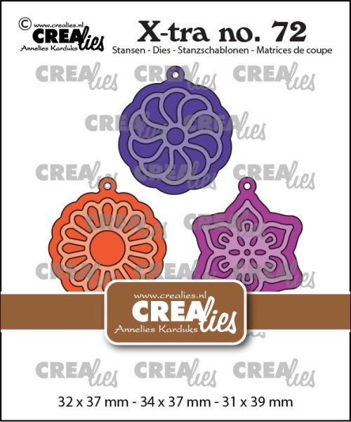 Crealies Stanzform X-tra Nr.72 Charms Set D : FLOWERS CLXtra72
