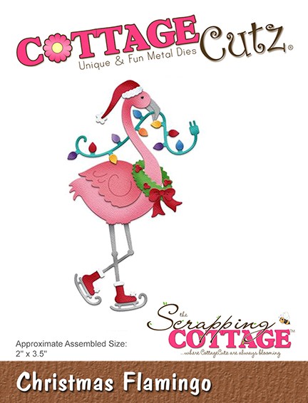 CottageCutz Stanzform Flamingo mit Lichterkette / Christmas Flamingo CC-359