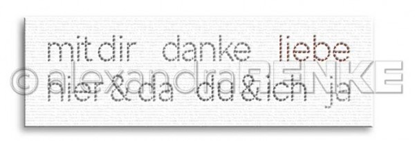 Alexandra Renke Stanzform ' danke - Stitches ' D-AR-Ty0113