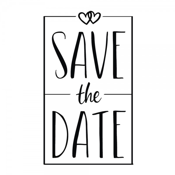Rayher Holzstempel-Set ' SAVE the DATE ' 29-202-000