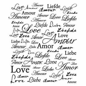 Artemio Holz-Stempel Amour ( Liebe in verschiedenen Sprachen ) ARTHG128