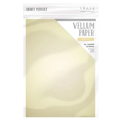 Tonic Studios Craft Perfect PEARLED GOLD VELLUM A4 ( 10 Blatt ) 9999E